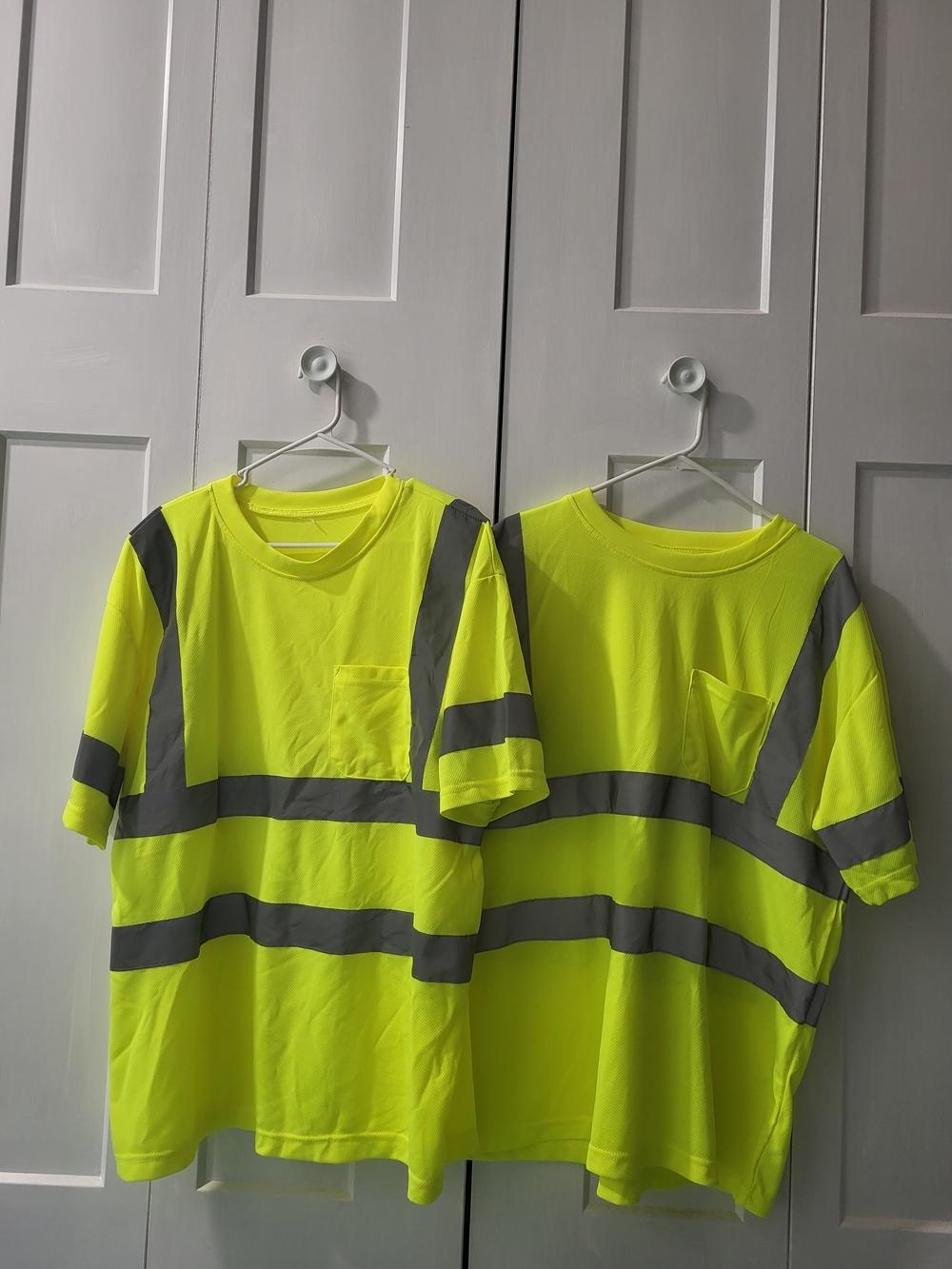High-Visibility Neon Yellow Safety T-Shirt with Reflective Stripes